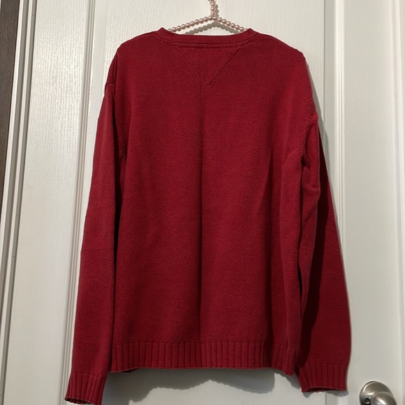 Vintage Tommy Hilfiger Red V-Neck Sweater - Picture 3 of 3